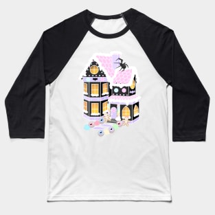 Pastel Goth Gingerbread House Baseball T-Shirt